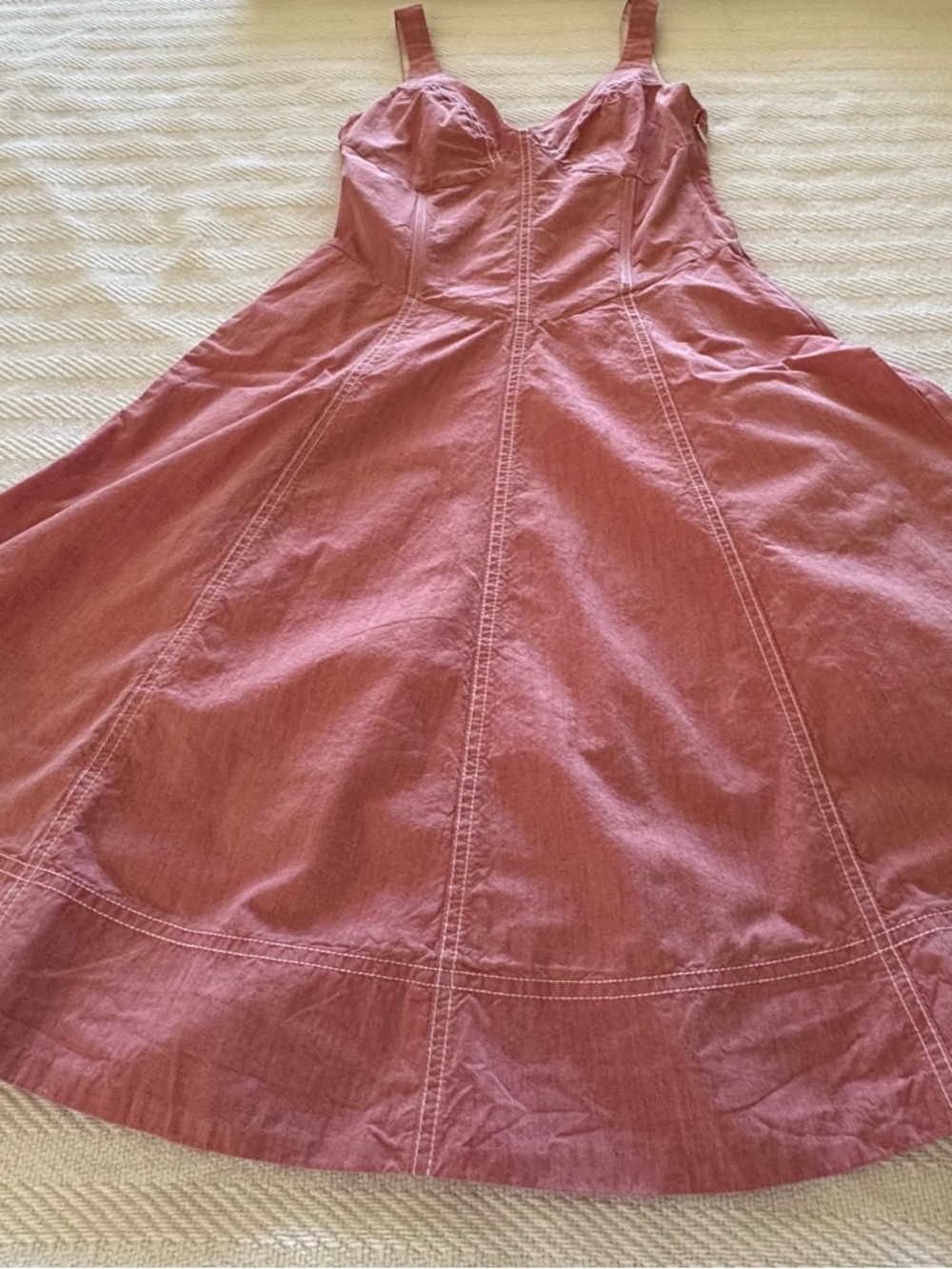 Maeve Pink Fitted A-Line Sundress -Sz. 0 - Picture 6 of 13